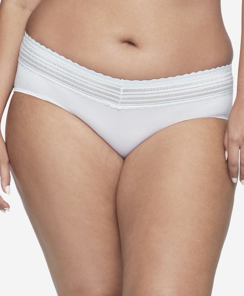 Warner's Women No Pinching No Problem Micro Lace Hipster Panties White Size 9/M